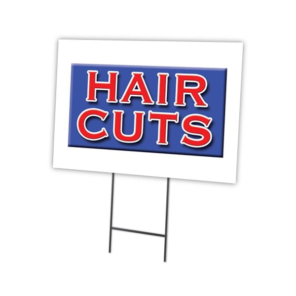 Signmission Hair Cuts Yard Sign & Stake outdoor plastic coroplast window, C-2436 Hair Cuts C-2436 Hair Cuts - main